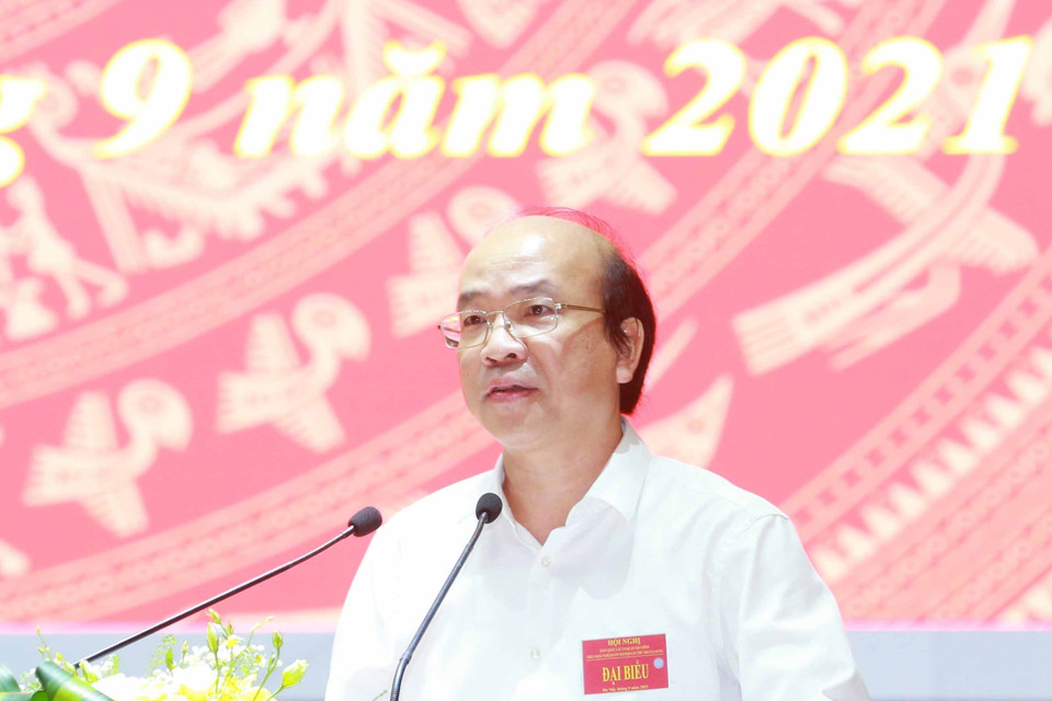 Ông Phan Chí Hiếu, Thứ trưởng Bộ Tư pháp phát biểu tại hội nghị. (Ảnh: Phương Hoa/TTXVN)