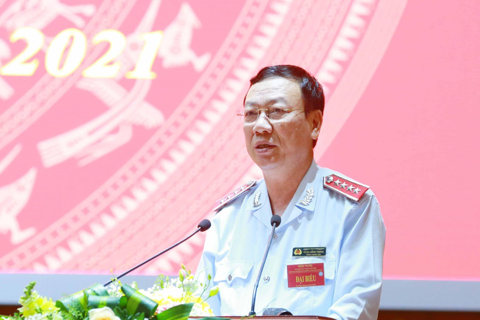 Ông Đoàn Hồng Phong, Ủy viên Trung ương Đảng, Tổng Thanh tra Chính phủ, phát biểu tại hội nghị.