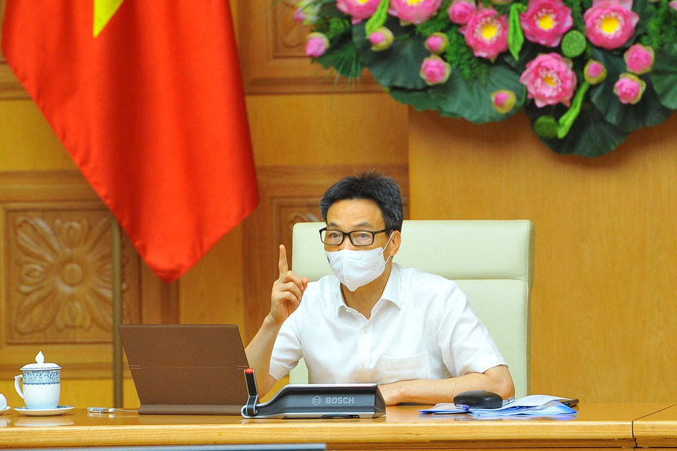 Hình ảnh Phó Thủ tướng Chính phủ Vũ Đức Đam tại cuộc họp. (Ảnh: Minh Đức/TTXVN)