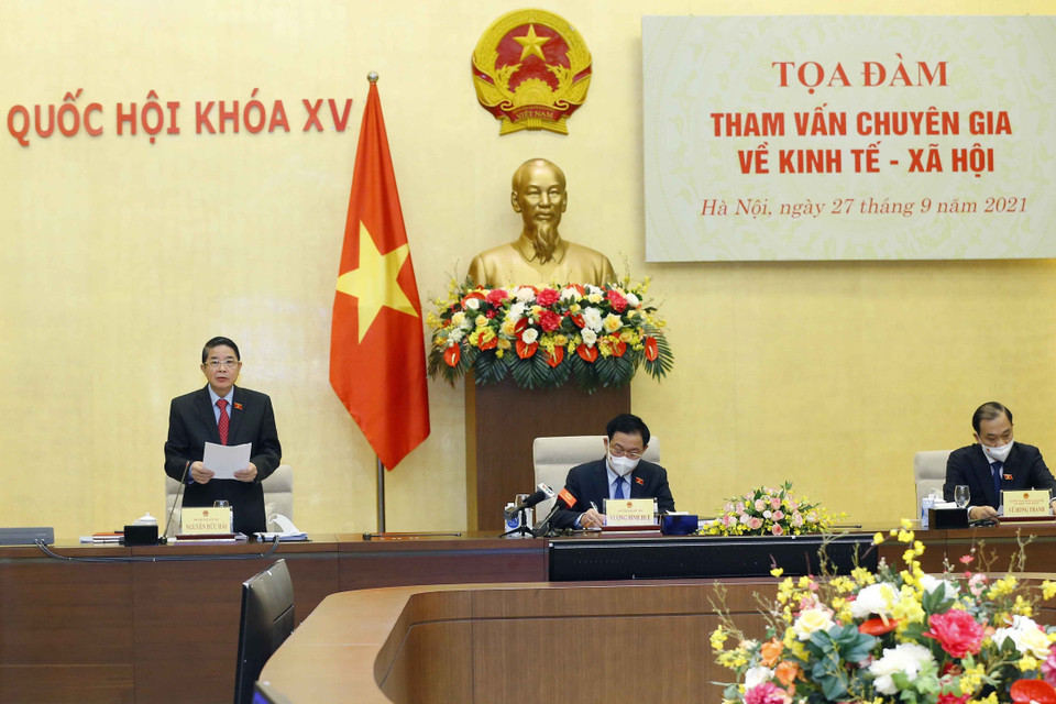 Phó Chủ tịch Quốc hội Nguyễn Đức Hải phát biểu. (Ảnh: Doãn Tấn/TTXVN)