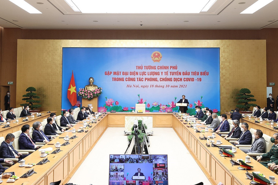 Quang cảnh buổi gặp. (Ảnh: Dương Giang/TTXVN)