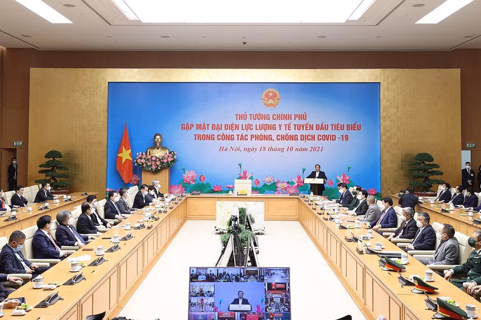 Quang cảnh buổi gặp. (Ảnh: Dương Giang/TTXVN)