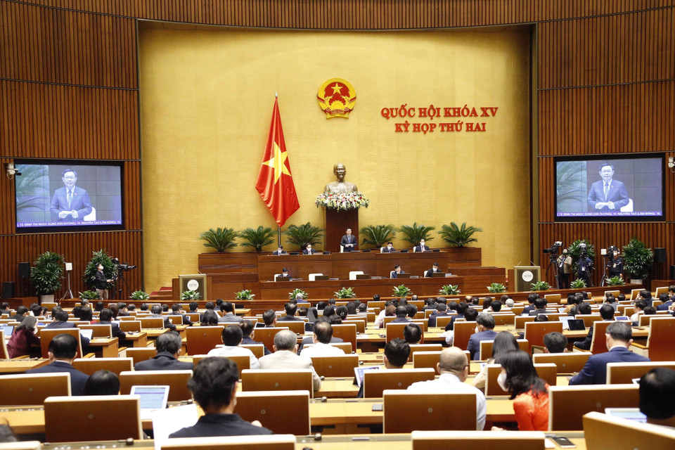 Quang cảnh phiên chất vấn. (Ảnh: Doãn Tấn/TTXVN) 