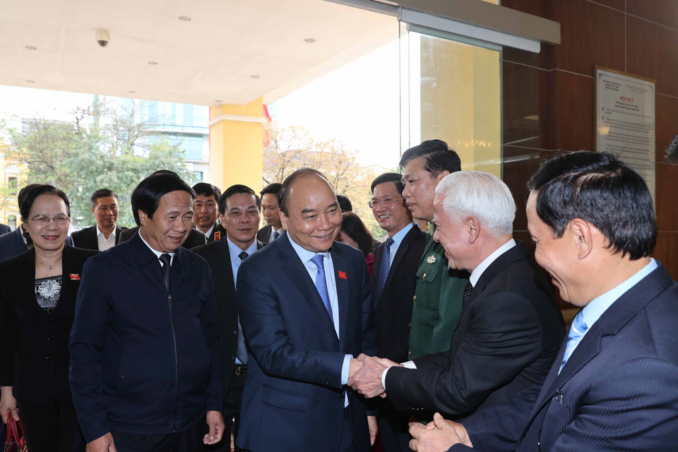 Thủ tướng Nguyễn Xuân Phúc với các đại biểu. (Ảnh: Thống Nhất/TTXVN)