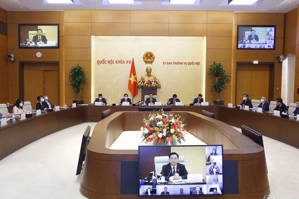 Buổi làm việc nhằm tiếp tục thúc đẩy quan hệ kinh tế, thương mại, đầu tư giữa Việt Nam-Hoa Kỳ. (Ảnh: Doãn Tấn/TTXVN)