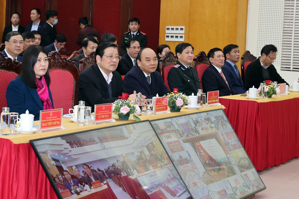 Thủ tướng Nguyễn Xuân Phúc và các đại biểu tham dự hội nghị. (Ảnh: Thống Nhất/TTXVN)