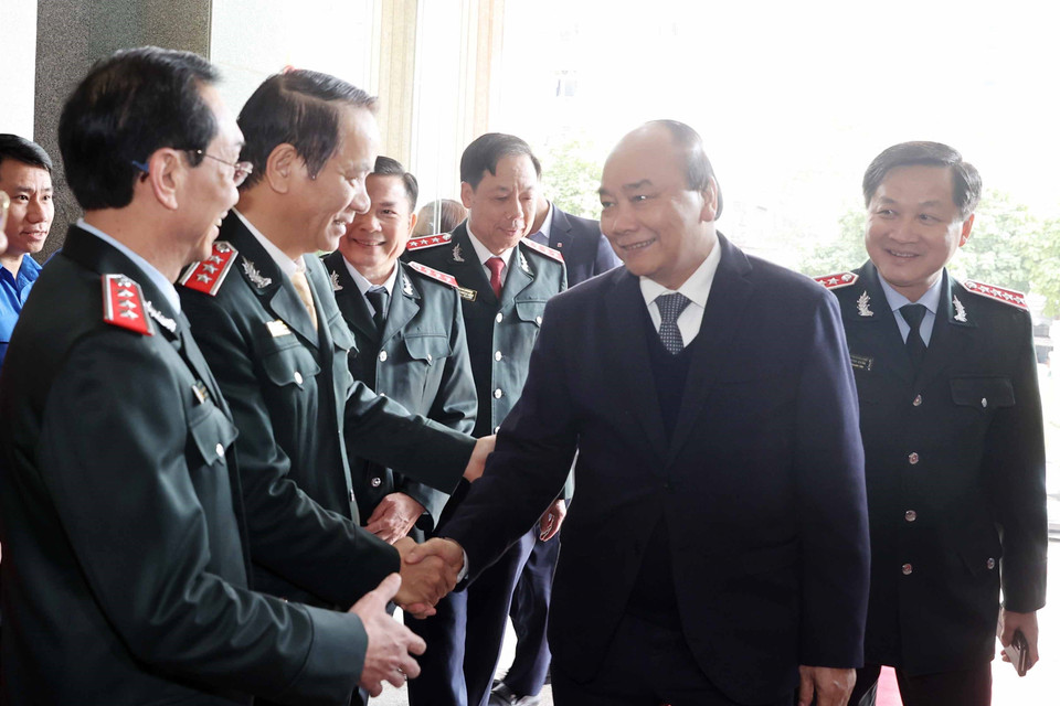 Thủ tướng Nguyễn Xuân Phúc và các đại biểu tham dự hội nghị. (Ảnh: Thống Nhất/TTXVN)