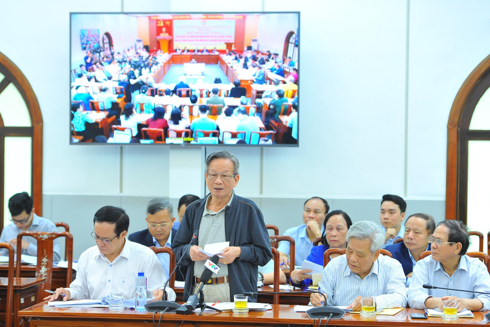 Đại biểu tham dự phát biểu tại hội nghị. (Ảnh: Minh Đức/TTXVN)