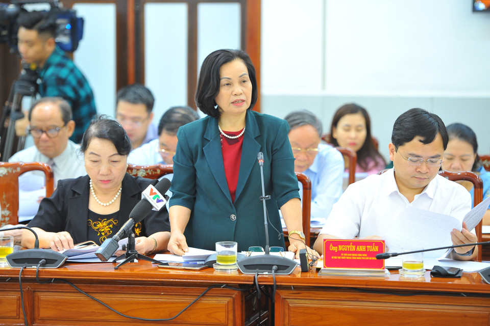 Đại biểu tham dự phát biểu tại hội nghị. (Ảnh: Minh Đức/TTXVN)