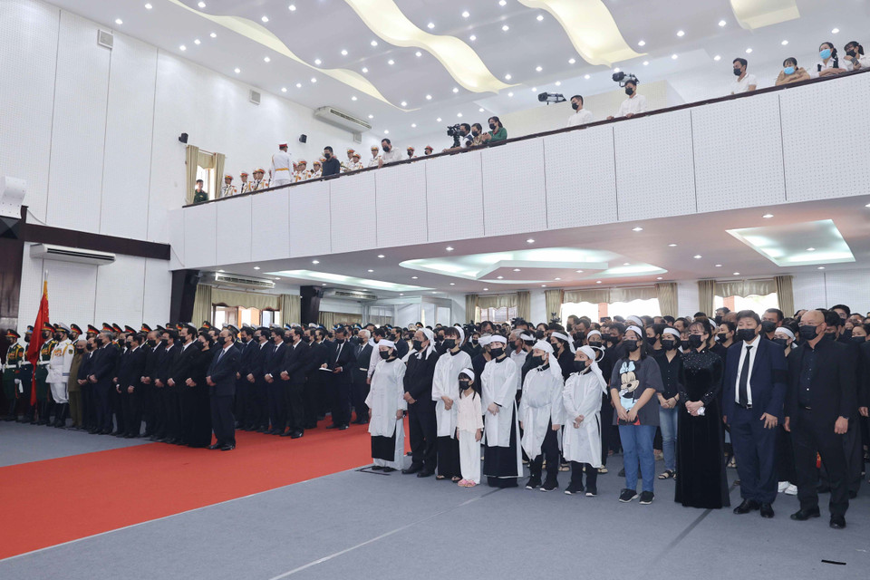 Quang cảnh Lễ truy điệu đồng chí Trương Vĩnh Trọng. (Ảnh: Thống Nhất/TTXVN)