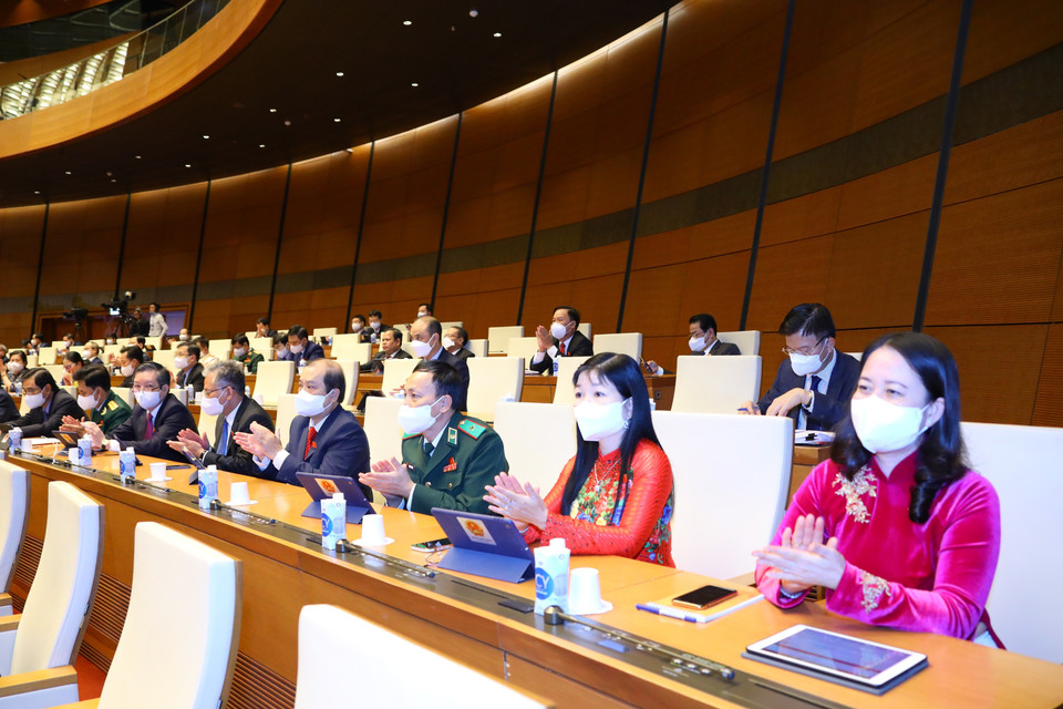 Các đại biểu Quốc hội dự phiên họp sáng 13/11. (Ảnh: Văn Điệp/TTXVN)