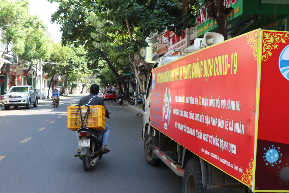 Thành phố Tuy Hòa (Phú Yên) giãn cách xã hội 14 ngày từ 0 giờ ngày 15/7. (Ảnh: Phạm Cường/TTXVN)