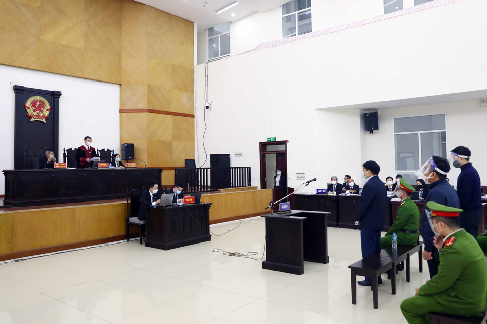 Quang cảnh phiên tòa. (Ảnh: Phạm Kiên/TTXVN)