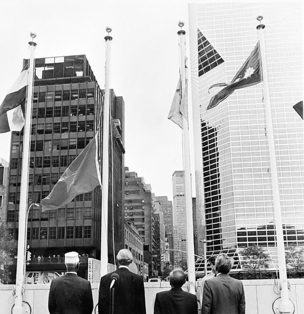 Ngày 20/9/1977, Việt Nam gia nhập Liên hợp quốc. Đây là một mốc son lịch sử, đánh dấu sự ghi nhận của tổ chức toàn cầu lớn nhất hành tinh và cộng đồng quốc tế đối với một nước Việt Nam hòa bình, thống nhất, độc lập, tự do và dân chủ. (Ảnh: TTXVN phát)