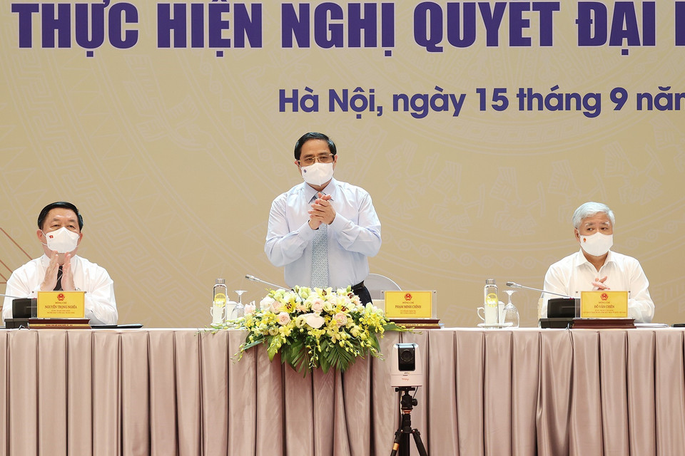 Thủ tướng Phạm Minh Chính dự Hội nghị. (Ảnh: Dương Giang/TTXVN)