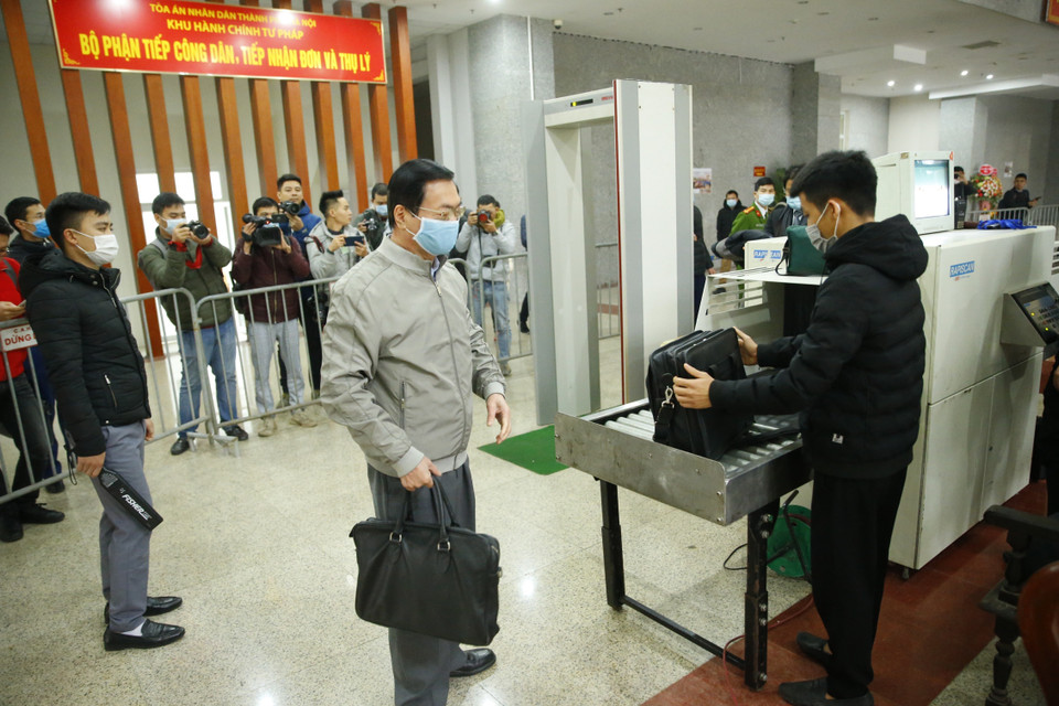 Bị cáo Vũ Huy Hoàng đến tòa. (Ảnh: Doãn Tấn/TTXVN)