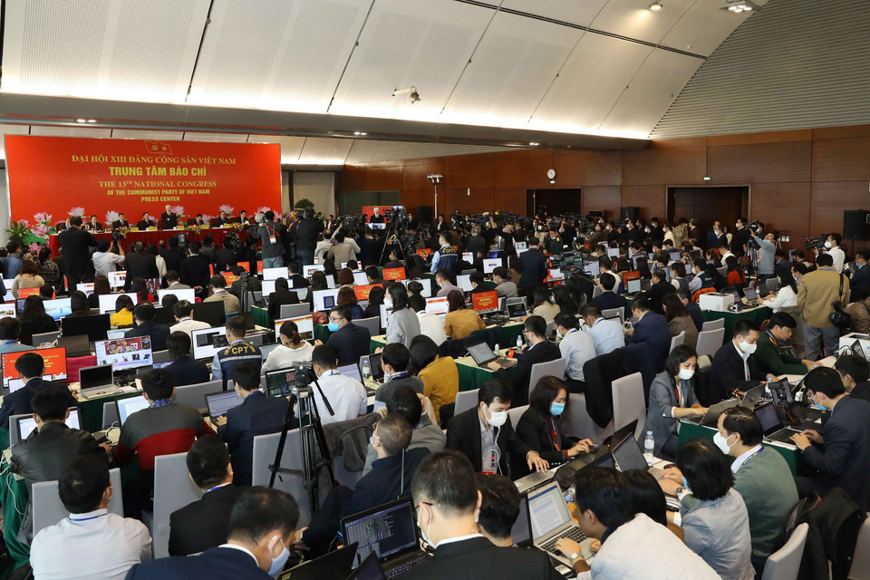 Quang cảnh buổi họp báo. (Ảnh: TTXVN)