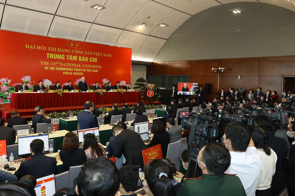 Quang cảnh buổi họp báo. (Ảnh: TTXVN)