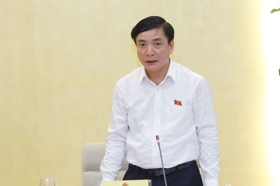 Tổng Thư ký, Chủ nhiệm Văn phòng Quốc hội Bùi Văn Cường phát biểu. (Ảnh: Doãn Tấn/TTXVN)