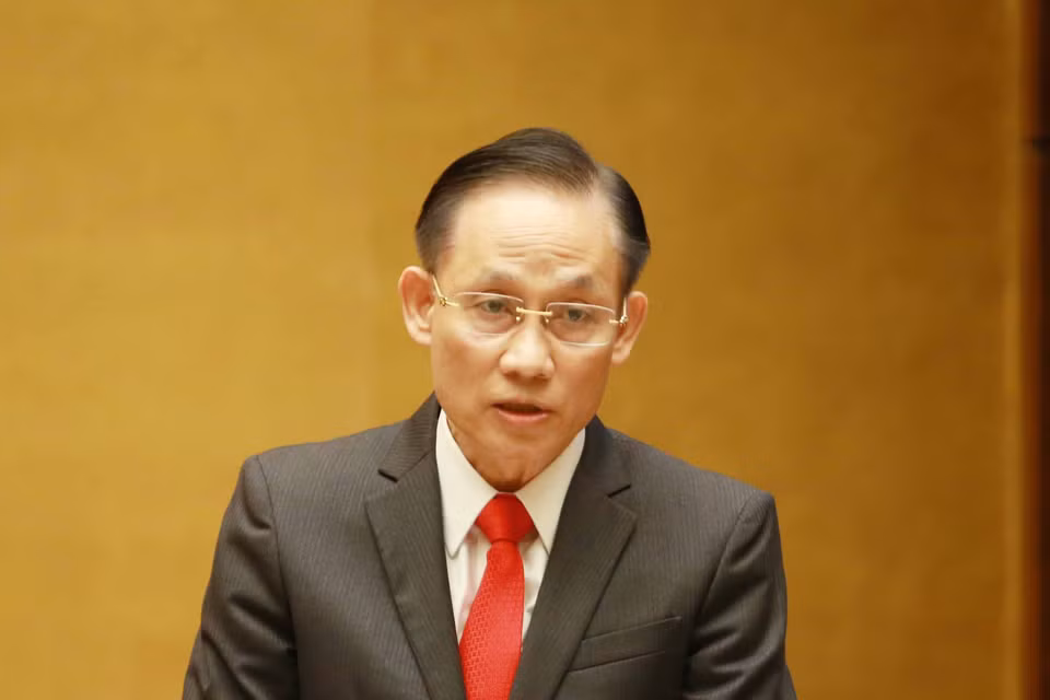 Ông Lê Hoài Trung, Ủy viên Trung ương Đảng, Trưởng Ban Đối ngoại Trung ương trình bày tham luận tại hội nghị. (Ảnh: Phương Hoa/TTXVN)