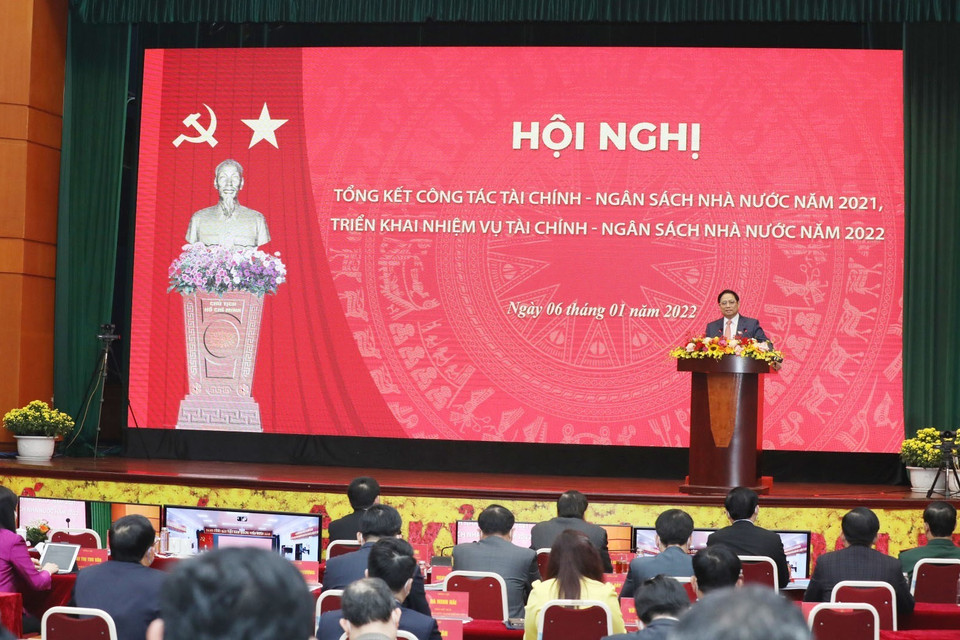 Thủ tướng Phạm Minh Chính phát biểu chỉ đạo hội nghị. (Ảnh: Dương Giang/TTXVN)