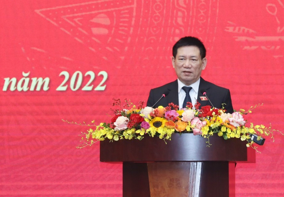 Bộ trưởng Bộ Tài chính Hồ Đức Phớc phát biểu. (Ảnh: Phạm Hậu/TTXVN)