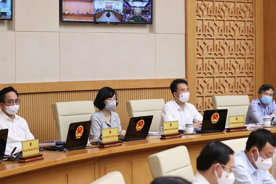 Đại diện các cơ quan thuộc Chính phủ tham dự Phiên họp Chính phủ thường kỳ tháng 5. (Ảnh: Dương Giang/TTXVN)