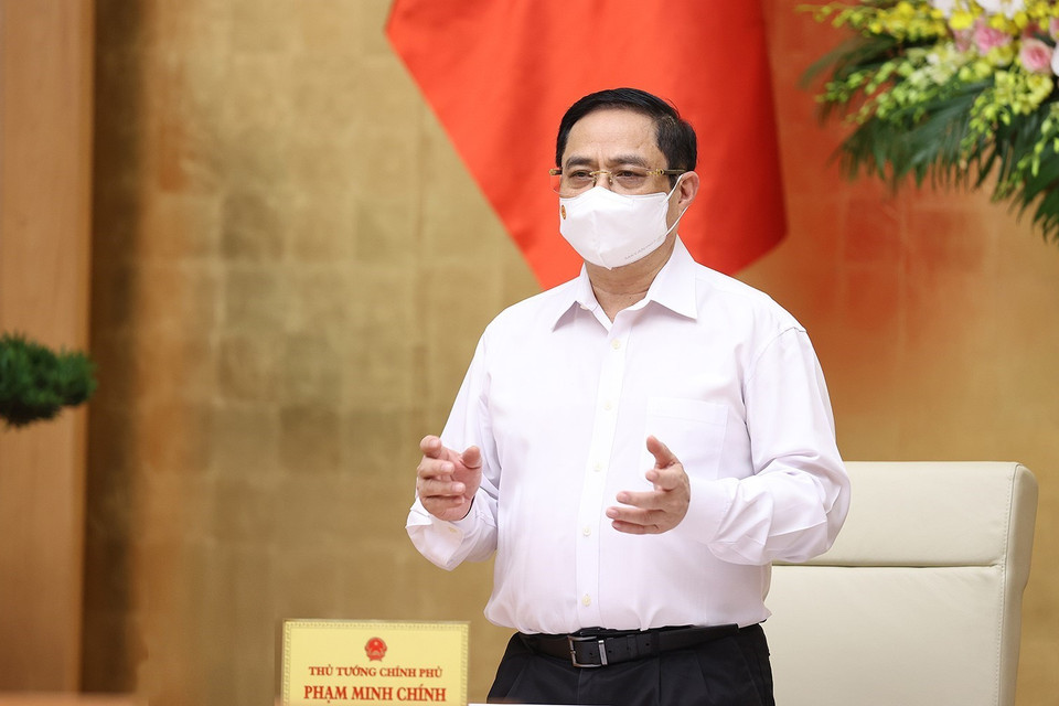 Thủ tướng Phạm Minh Chính chủ trì phiên họp. (Ảnh: Dương Giang/TTXVN)