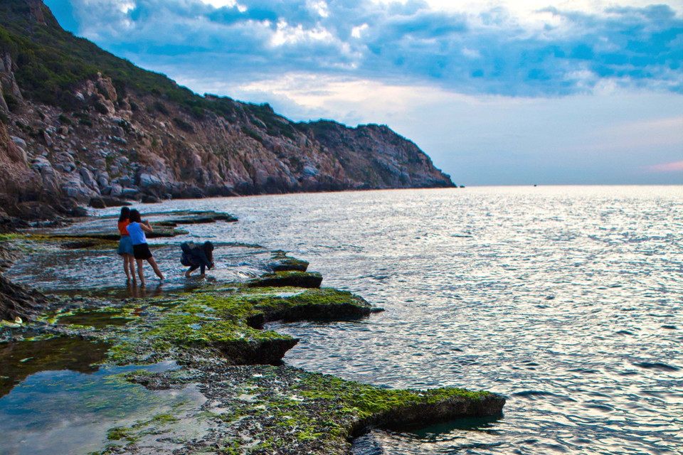 Vẻ đẹp hoang sơ của điểm du lịch Hang Rái trong cụm du lịch Khu Dự trữ Sinh quyển Núi Chúa. (Ảnh: Trọng Đạt/TTXVN