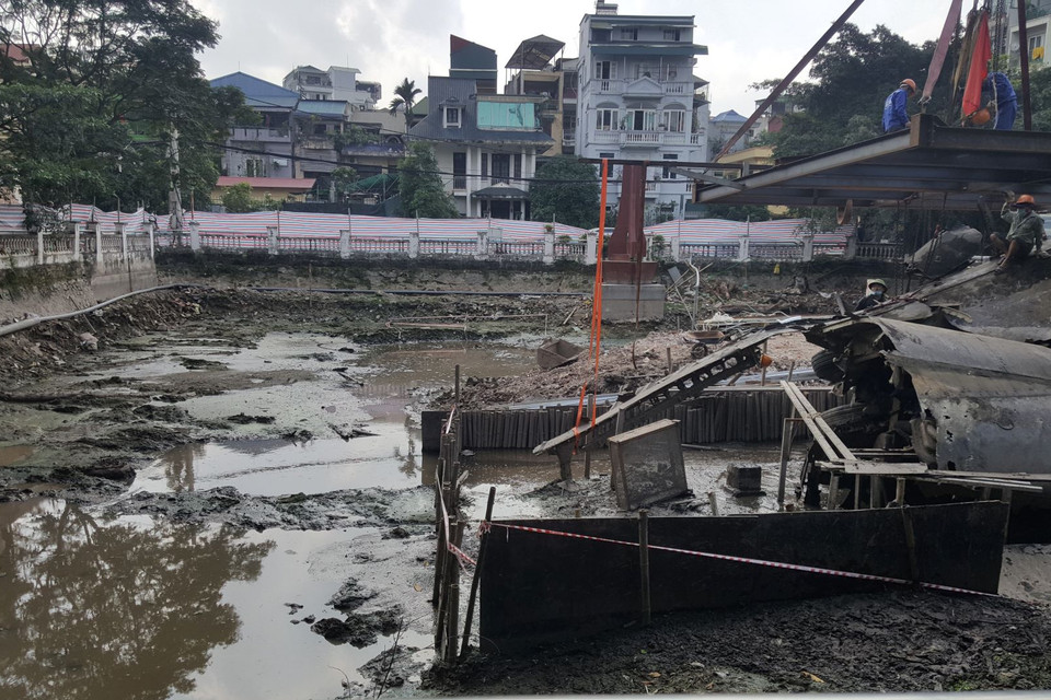 Toàn cảnh dự án tu bổ, tôn tạo di tích hồ Hữu Tiệp. (Ảnh: Đinh Thuận/TTXVN)