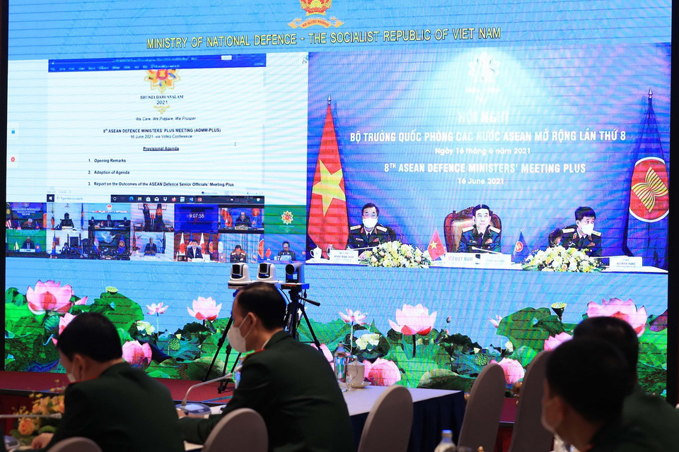 Quang cảnh hội nghị trực tuyến. (Ảnh: Trọng Đức/TTXVN)