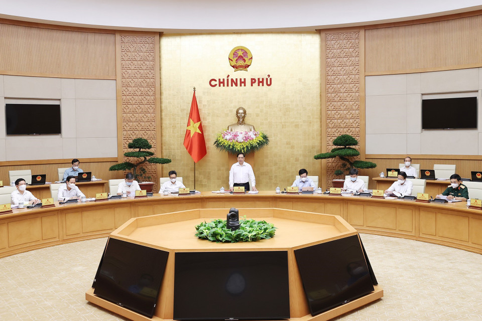 Chính phủ sẽ nghe và thảo luận 6 báo cáo về các vấn đề, nhóm vấn đề. (Ảnh: Dương Giang/TTXVN)