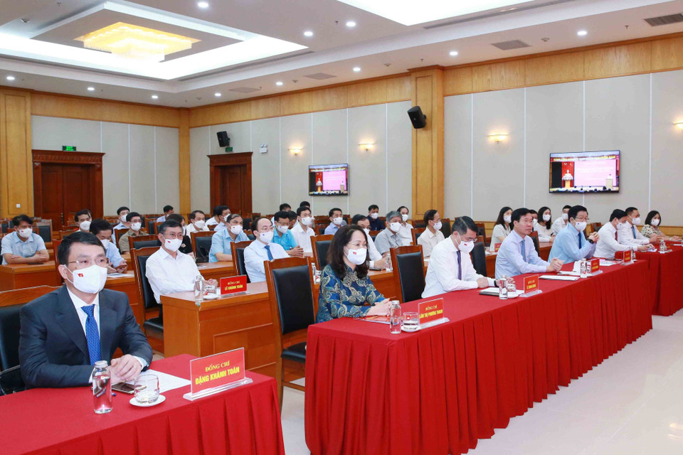 Đại biểu dự công bố quyết định. (Ảnh: Phương Hoa/TTXVN)