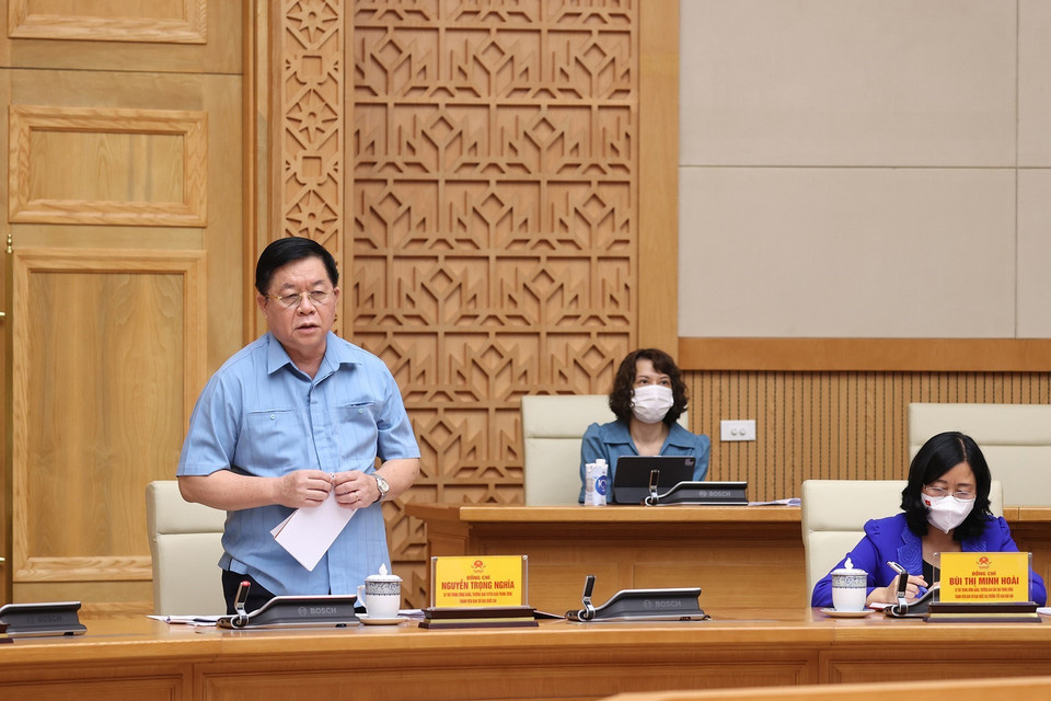 Bí thư Trung ương Đảng, Trưởng Ban Tuyên giáo Trung ương Nguyễn Trọng Nghĩa phát biểu. (Ảnh: Dương Giang/TTXVN)