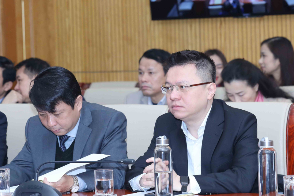 Bí thư Đảng ủy, Phó Tổng Giám đốc Thông tấn xã Việt Nam Lê Quốc Minh dự hội nghị. (Ảnh: Phương Hoa/TTXVN)