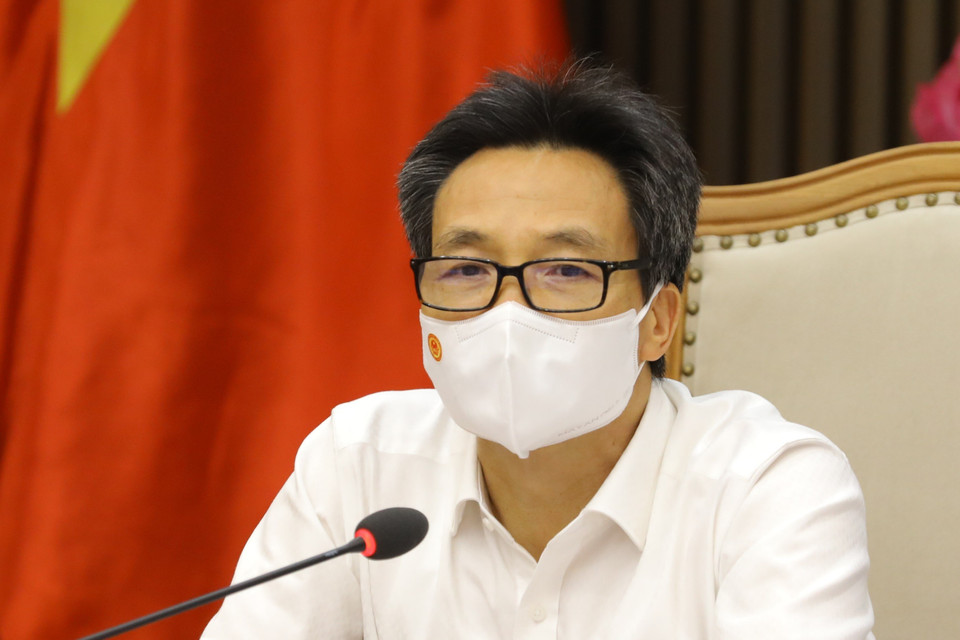 Phó Thủ tướng Vũ Đức Đam phát biểu chỉ đạo công tác phòng, chống dịch COVID-19 tại Thành phố Hồ Chí Minh và tỉnh Bắc Giang. (Ảnh: Nguyễn Điệp/TTXVN)