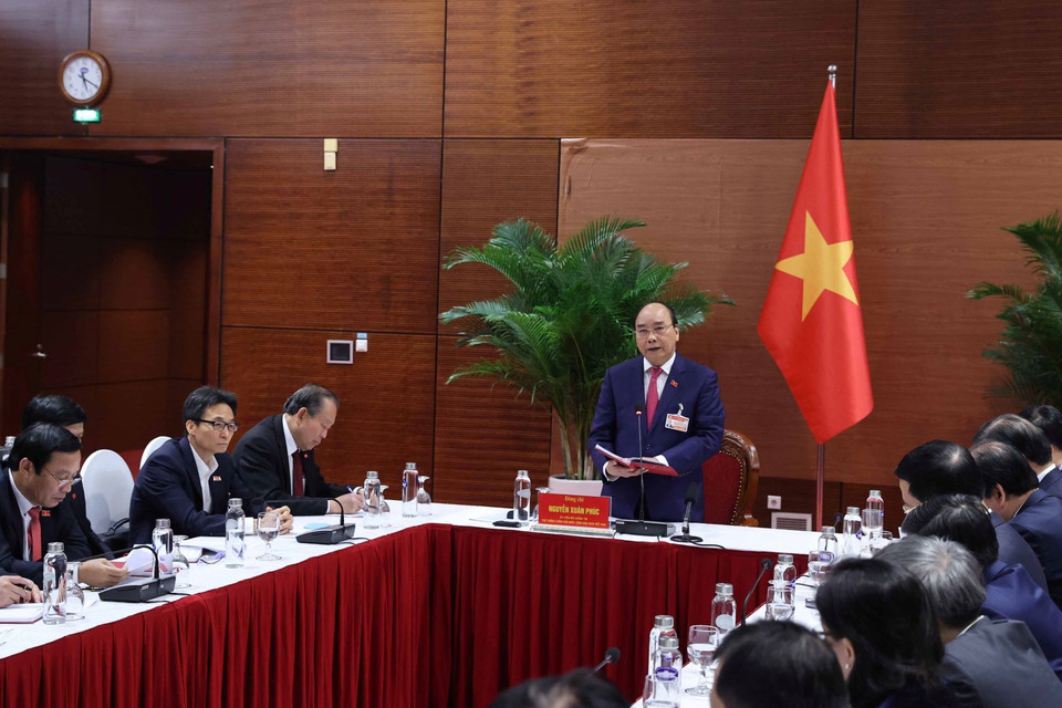 Thủ tướng Nguyễn Xuân Phúc chủ trì phiên họp Thường trực Chính phủ với Ban Chỉ đạo Quốc gia phòng chống dịch COVID 19 chiều 29/1. (Ảnh: Thống Nhất/TTXVN)