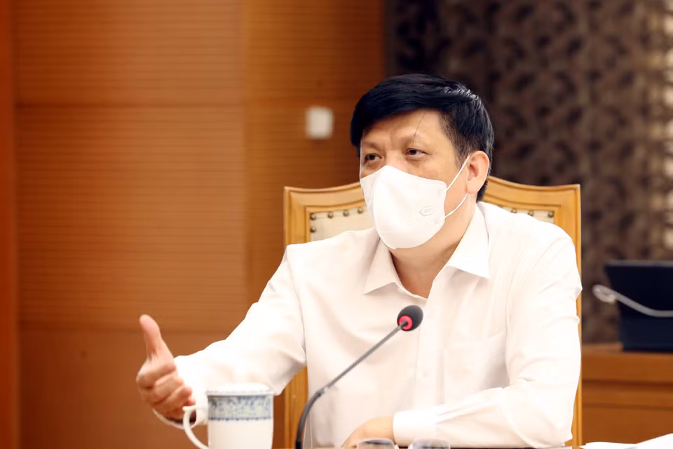 Bộ trưởng Bộ Y tế Nguyễn Thanh Long phát biểu. (Ảnh: Phạm Kiên/TTXVN)