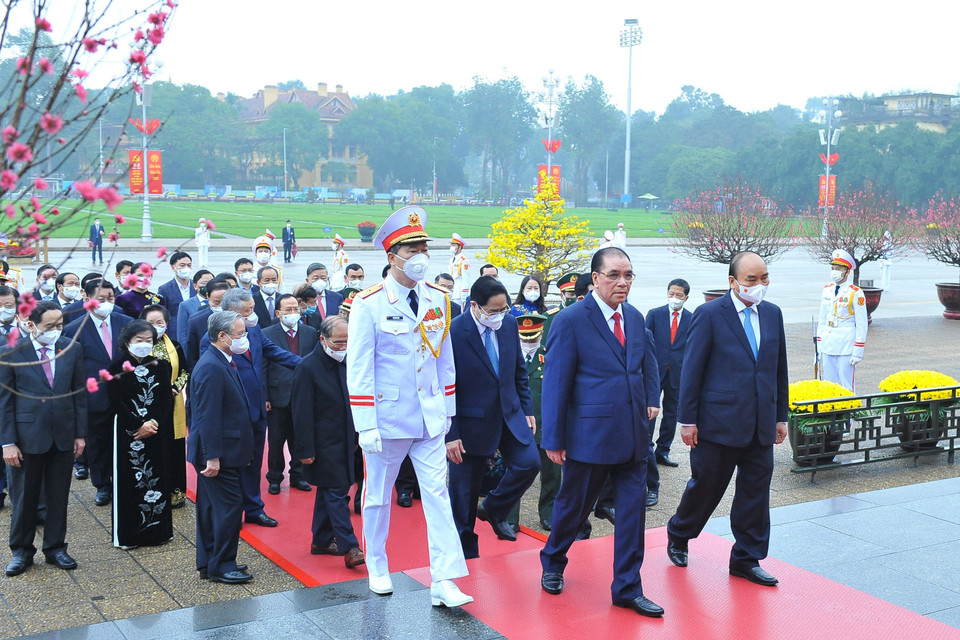 Quang cảnh lễ viếng. (Ảnh: Minh Đức/TTXVN)