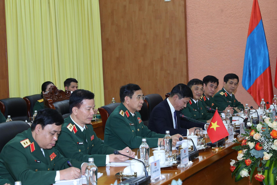 Bộ trưởng Bộ Quốc phòng Phan Văn Giang phát biểu. (Ảnh: Trọng Đức/TTXVN)