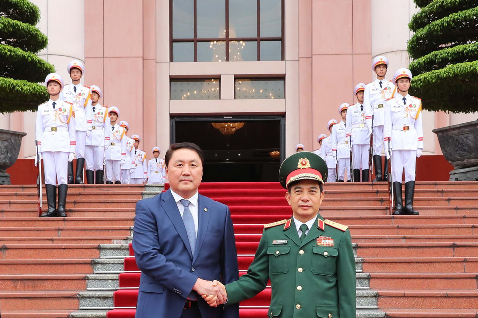 Quang cảnh tại lễ đón. (Ảnh: Trọng Đức/TTXVN)