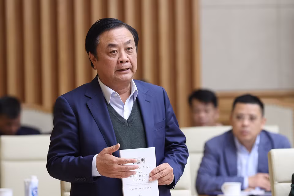 Bộ trưởng Bộ Nông nghiệp và Phát triển Nông thôn Lê Minh Hoan phát biểu. (Ảnh: Dương Giang/TTXVN)