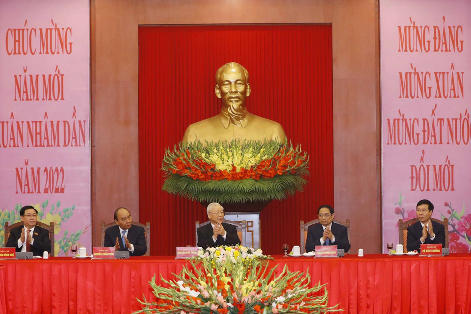 Quang cảnh buổi gặp mặt. (Ảnh: Phương Hoa/TTXVN)