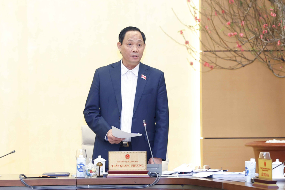 Phó Chủ tịch Quốc hội Trần Quang Phương phát biểu. (Ảnh: Doãn Tấn/TTXVN)