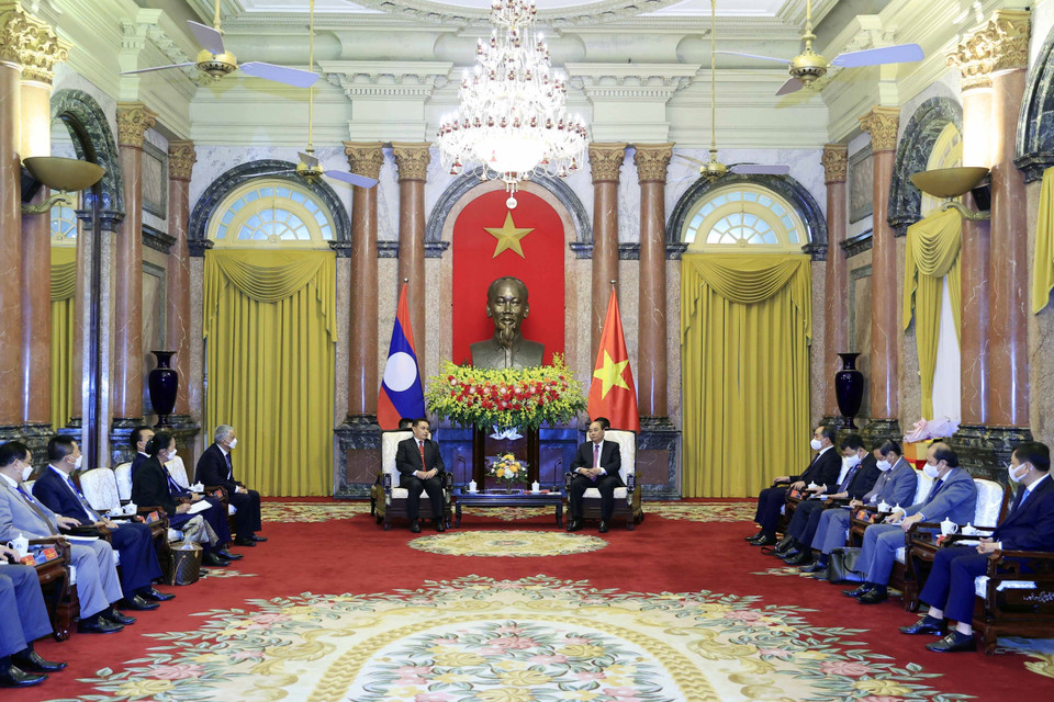 Quang cảnh buổi tiếp. (Ảnh: Thống Nhất/TTXVN)