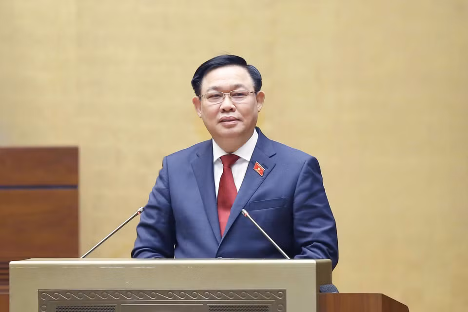 Chủ tịch Quốc hội Vương Đình Huệ phát biểu. (Ảnh: Doãn Tấn/TTXVN)