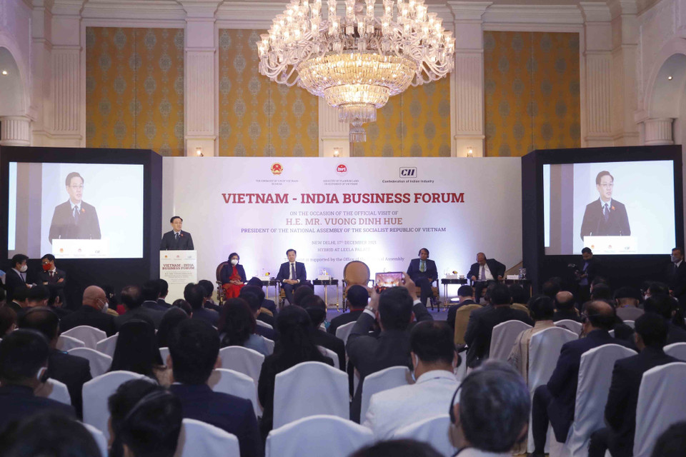 Chủ tịch Quốc hội Vương Đình Huệ phát biểu. (Ảnh: Doãn Tấn/TTXVN)