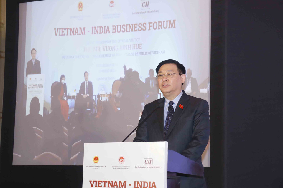 Chủ tịch Quốc hội Vương Đình Huệ phát biểu. (Ảnh: Doãn Tấn/TTXVN)