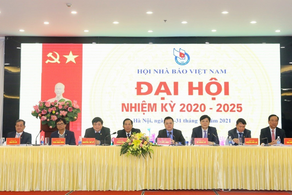 Đoàn Chủ tịch Đại hội. (Ảnh: Tuấn Đức/TTXVN)