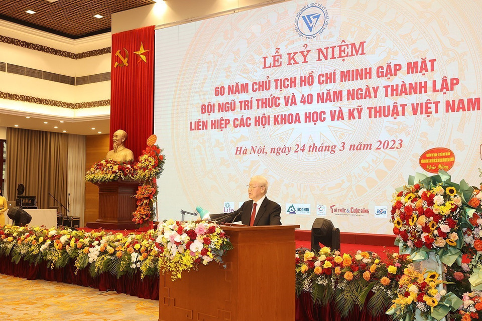 Tổng Bí thư Nguyễn Phú Trọng phát biểu chỉ đạo. (Ảnh: Trí Dũng/TTXVN)